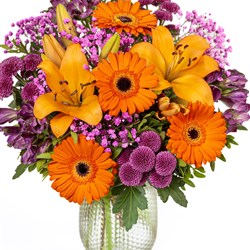 Colour Crush Vibrant Mixed Flower Bouquet