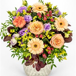 Peach Perfect Peach &amp; Pink Flower Bouquet