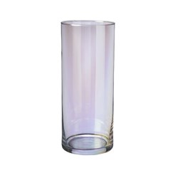 Pearlescent Glass Cylinder Vase 30cm