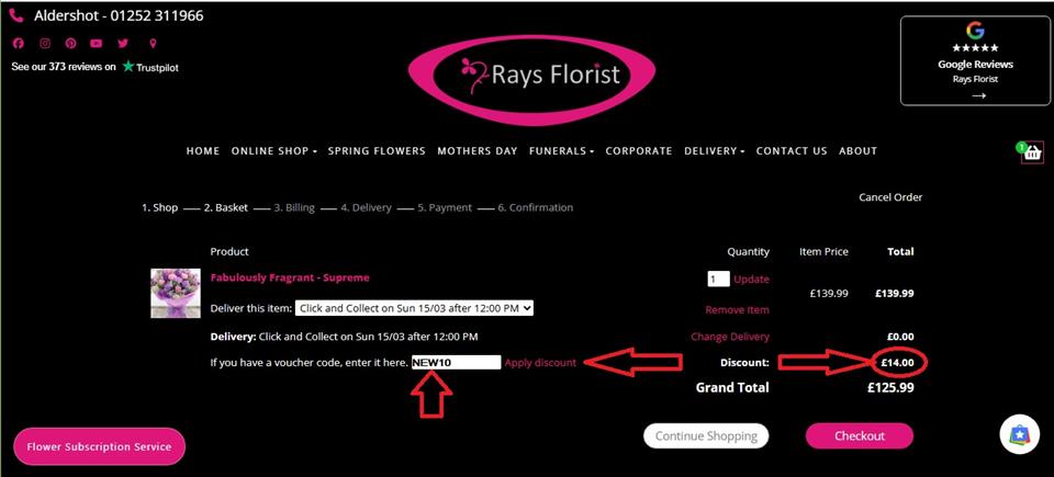 New Customer Discount Code