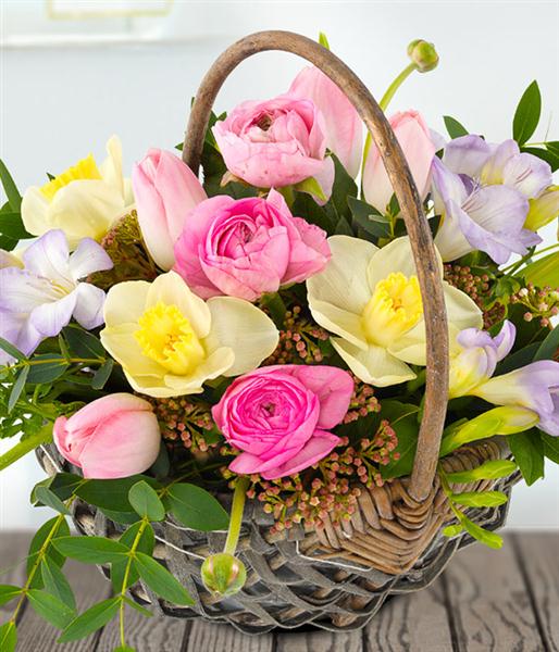 Pretty Spring Basket | Spring Flower Delivery by Rays Florist