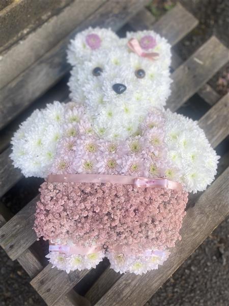Ballet Bear Floral Tribute – Customisable Funeral Flowers
