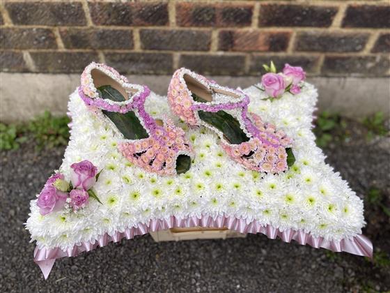 Dancing Shoes Funeral Tribute Flowers Rays Florist Aldershot