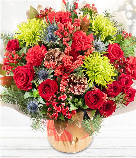 Christmas Spirit Hand Tied Bouquet