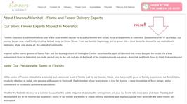 Misleading Florist Websites Claiming Aldershot Location