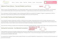 Misleading Florist Websites Claiming Aldershot Location
