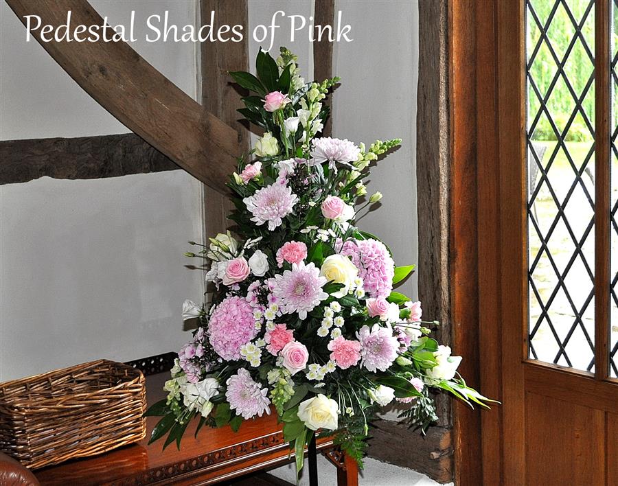 Pedestal Displays for Church & Reception Rays Florist Weddings