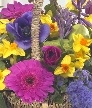 Spring Break Basket Arrangement | Order Spring Flowers Rays Florist